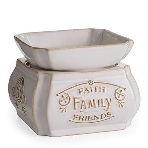 Wax Melt/Wax Tart Warmer - With Removable Dish - Faith Family Friends NWOT